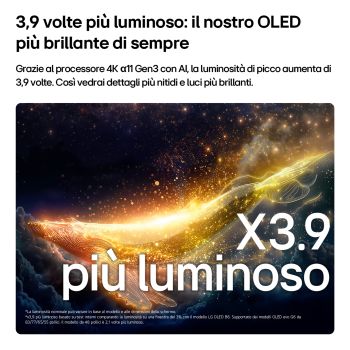3,9 volte più luminoso TV OLED77G64LW 2026